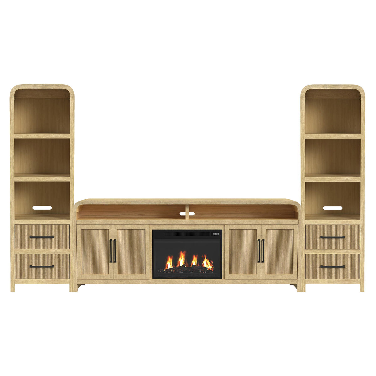 Ridgemont Entertainment Unit With 82" TV Console in Black by Elements International, view 4