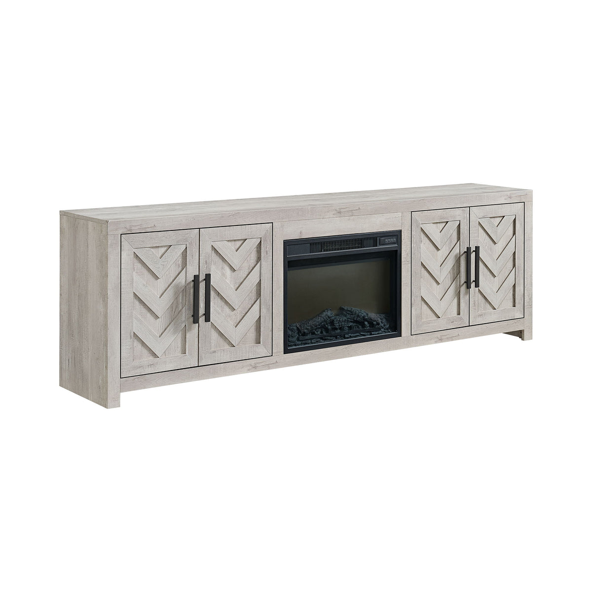 Eleanor Entertainment Unit With 71" TV Console in White by Elements International, view 16