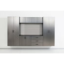 Astro Series - Metal Wall Mounted Base Drawer Storage Cabinet With Soft Closing Features - Metallic Gray