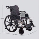 Lightweight Foldable Transport Wheelchair For Adults With Double X Force Support