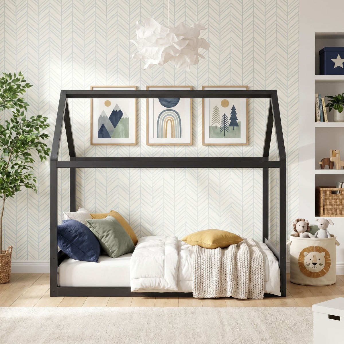 Sami Montessori Bed in Dark Brown by Elements International, view 29