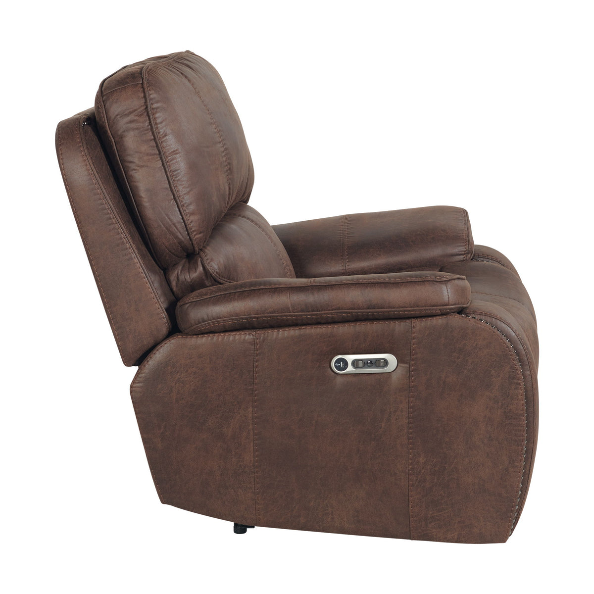 Atlantis Power Motion Recliner With Power Head Recliner in Heritage Brown by Elements International, view 7