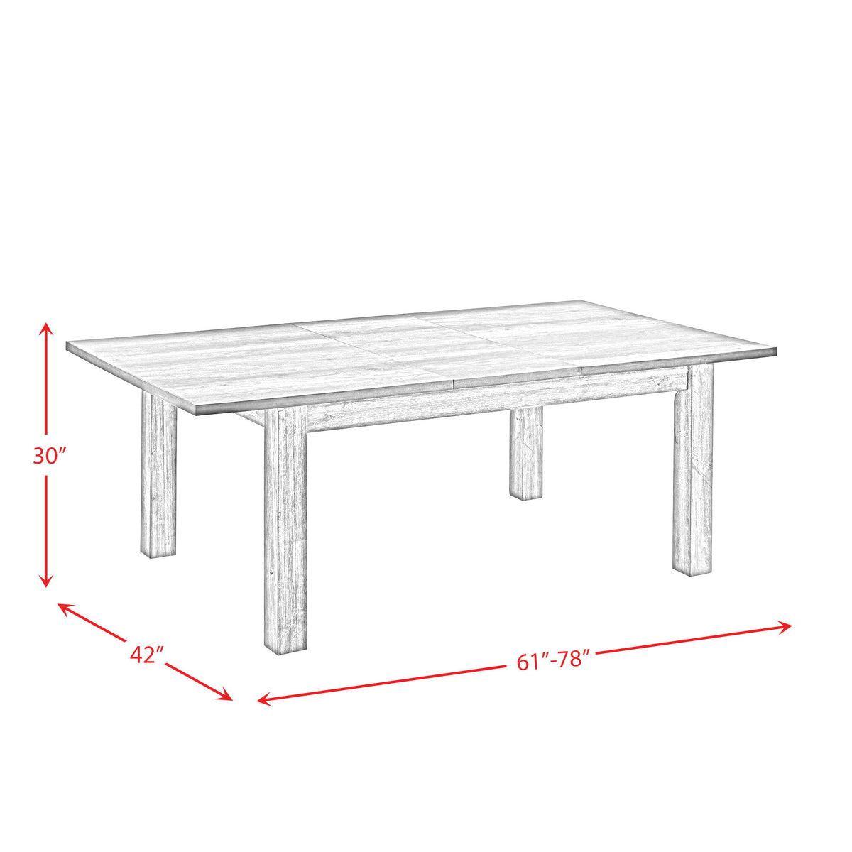 Nathan Dining Table in Gray Oak by Elements International, view 6