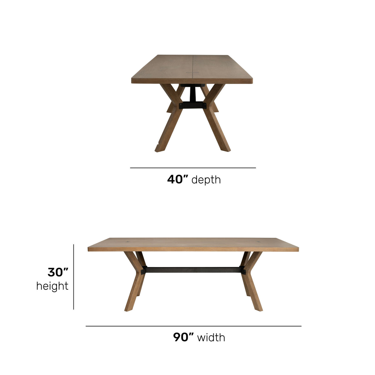 Millwork - Rectangular Dining Table - Light Brown