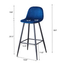 Velvet Barstool With Back (Set of 2)