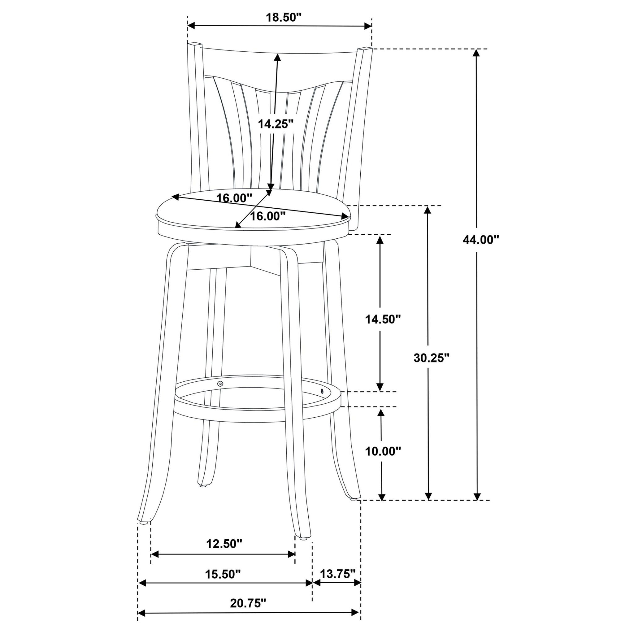 Lambert Wood Pub Height Swivel Bar Chair Dark Cherry - Atlantic Fine Furniture Melbourne FL