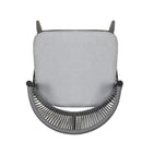 Outdoor 26" Counter Height Metal Frame Counter Stools With Scallop Shaped Backrest & Water Resistant Cushions