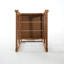 7 Piece Outdoor Dining Set For 6, Table With Umbrella Hole & 6 Armless Chairs For Backyard - Brown