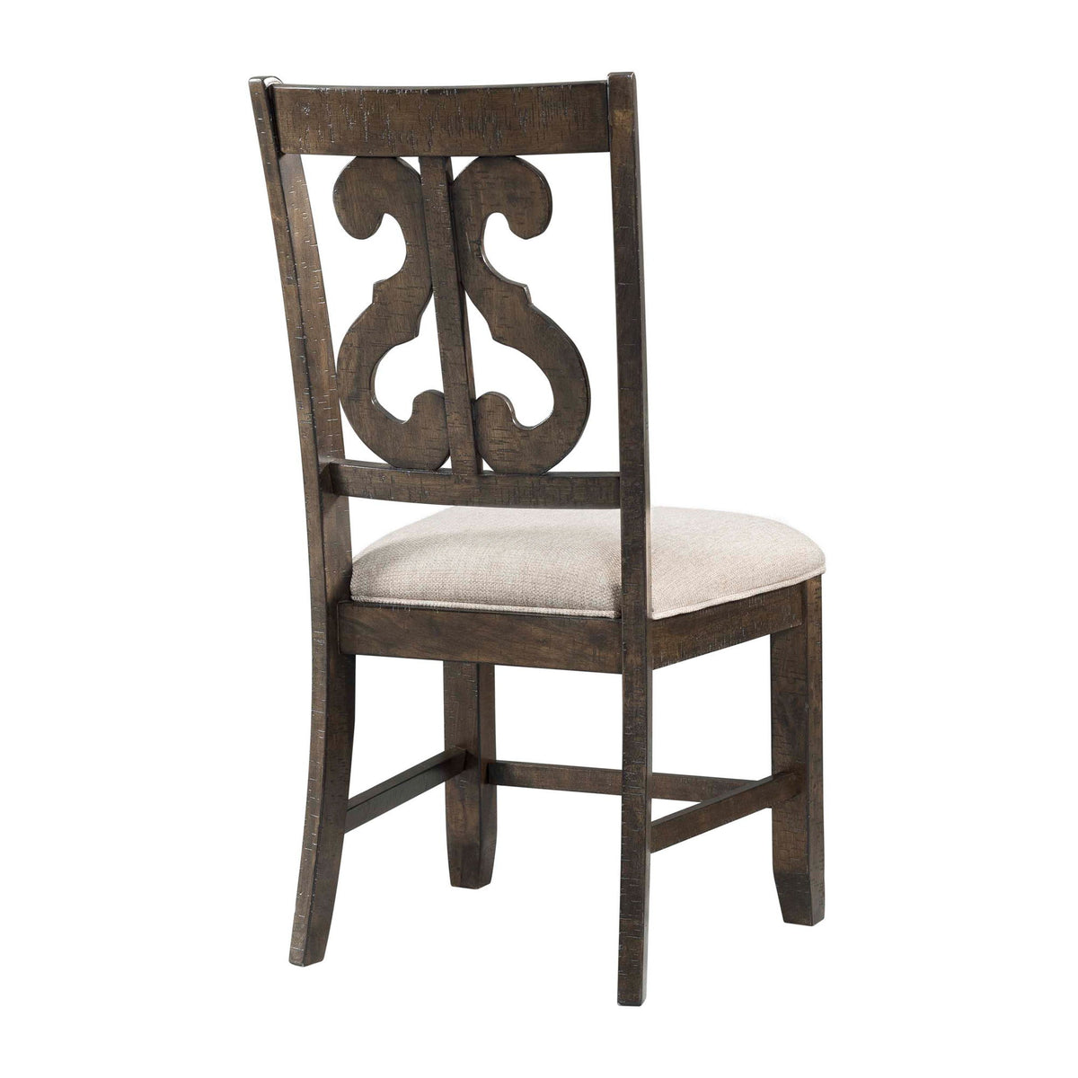 Stone Wooden Swirl Back Side Chair (Set of 2) in Dark Brown by Elements International, view 19