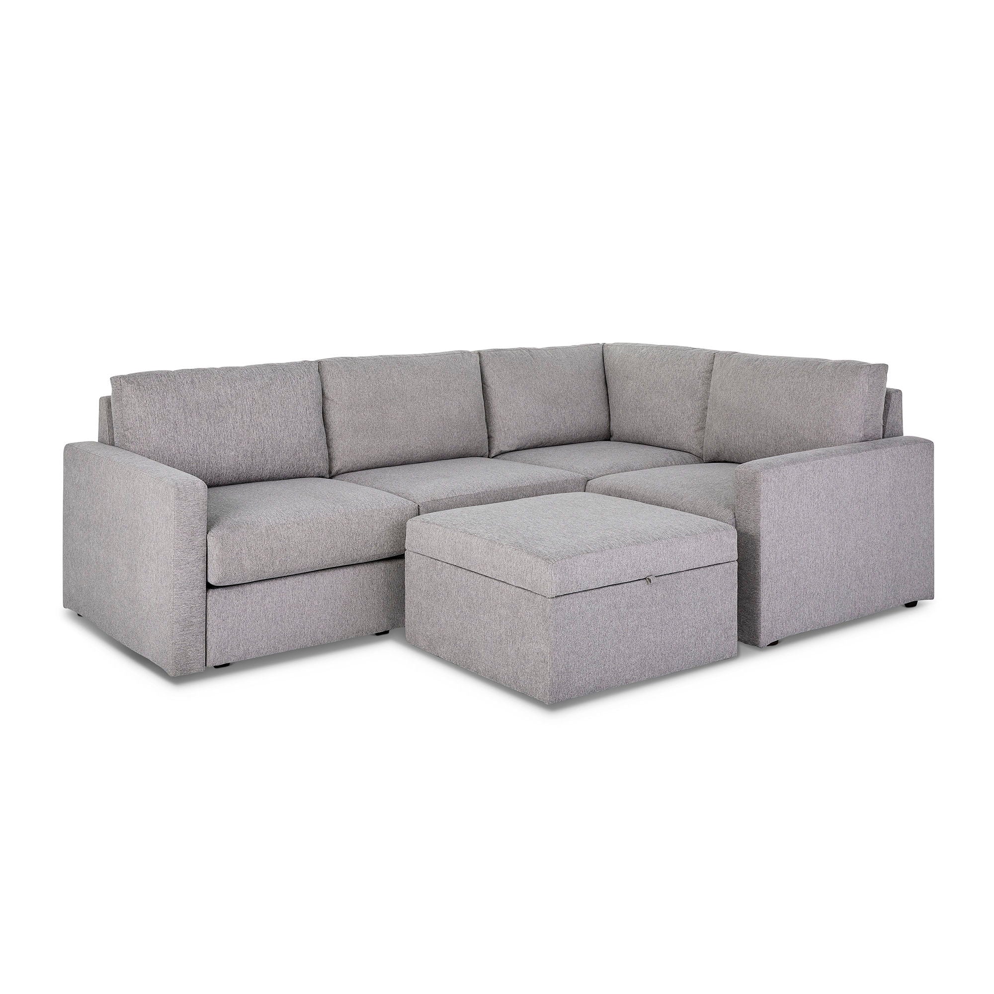 Flex - Sectional with Standard Arm and Storage Ottoman