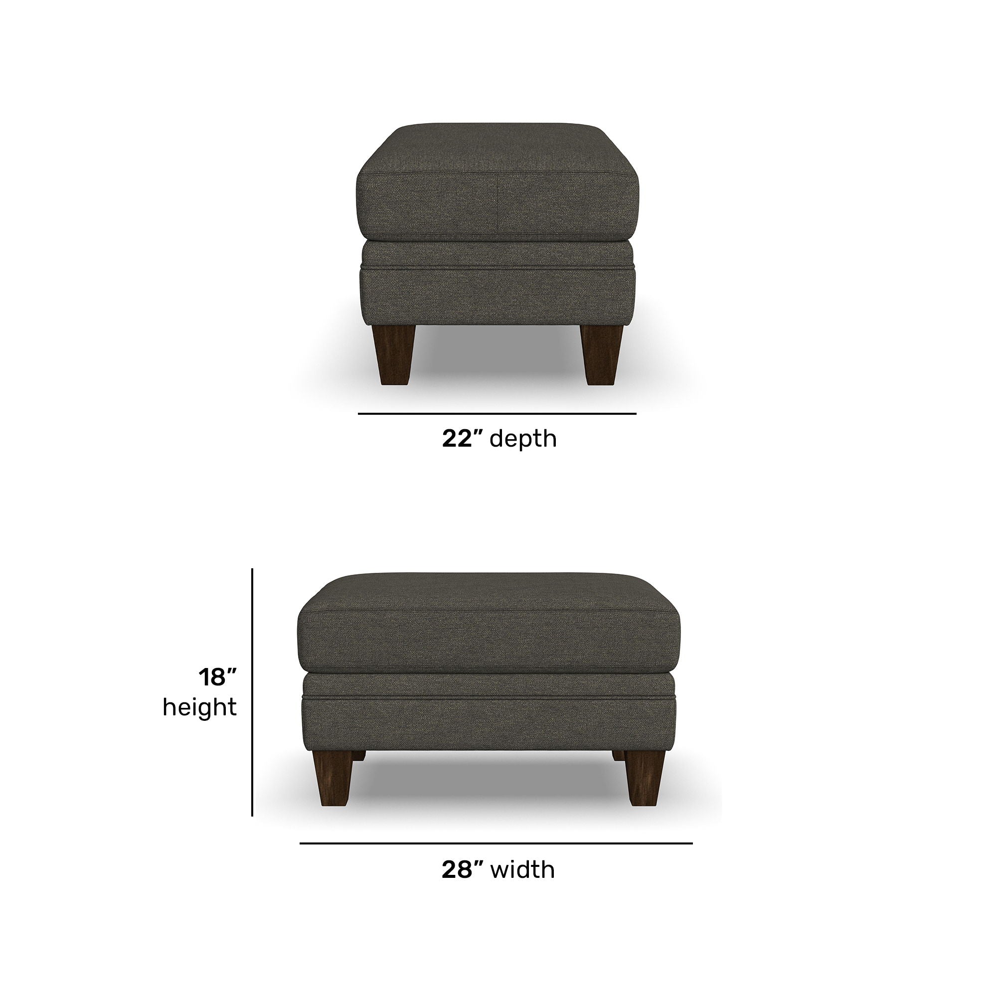 Lottie - Fabric Ottoman