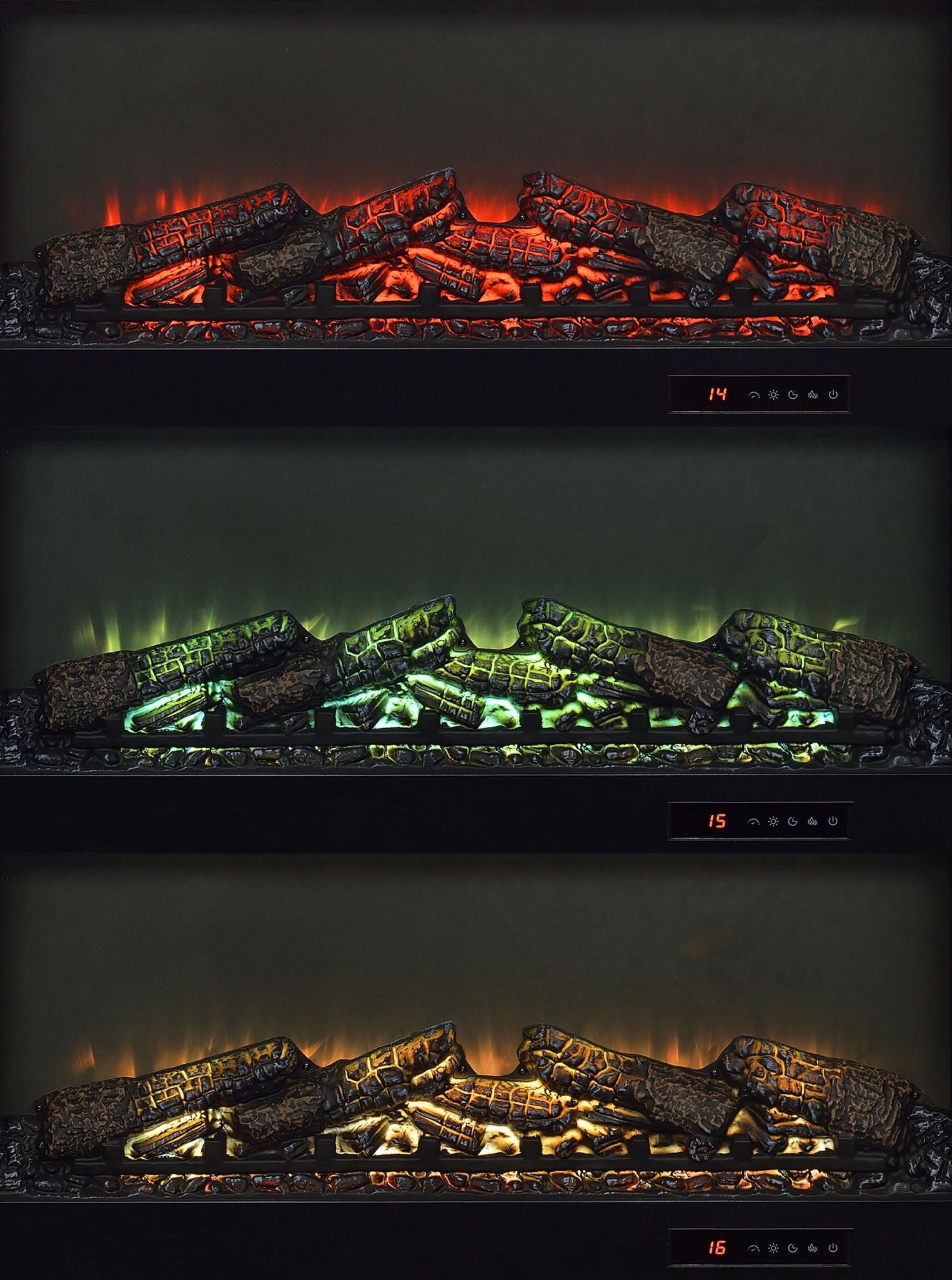 Fuller 60-inch 2-door TV Stand Fireplace Media Console Mango