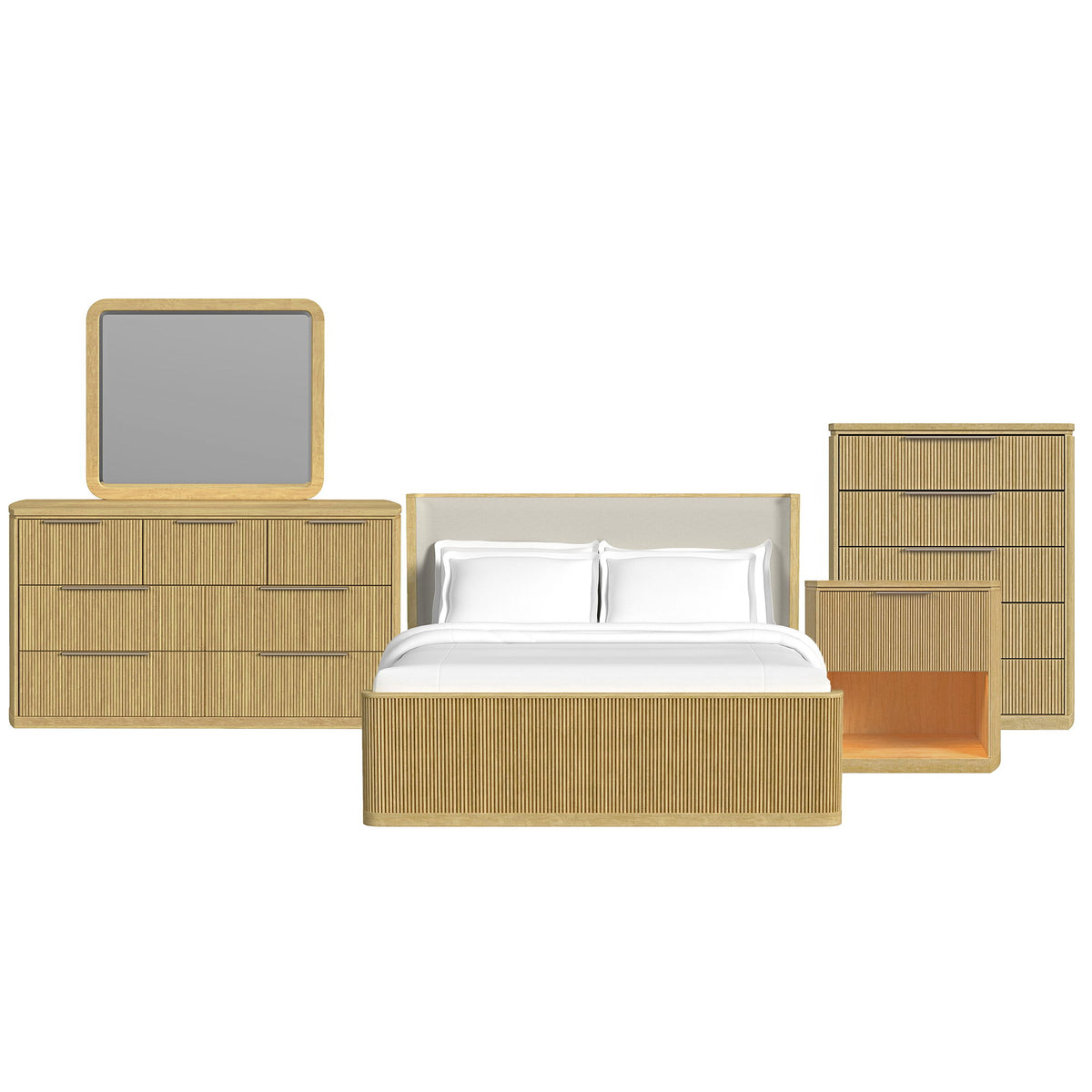 Sylvie Bedroom Set With Upholstered Bed in Dark Brown by Elements International, view 21