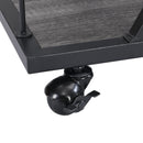 Bar Cart Kitchen Bar & Serving Cart For Home With Wheels 3 Tier Storage Shelves - Black / Gray