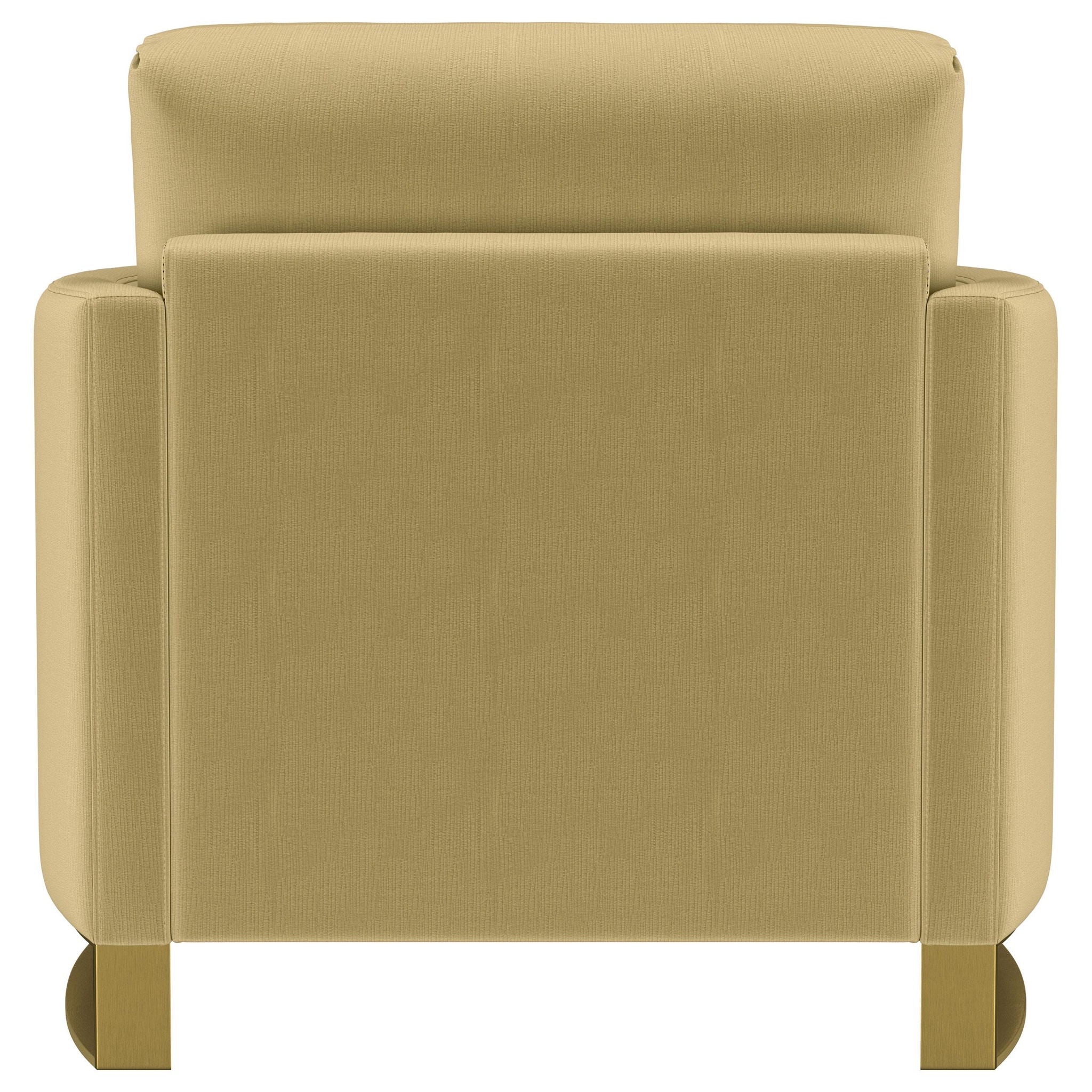 Corliss Upholstered Curved Track Arm Chair Camel - Atlantic Fine Furniture Melbourne FL