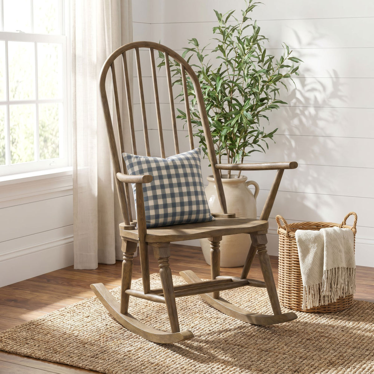 Heritage & Home Rocking Chair in Oak Brown by Elements International, view 7