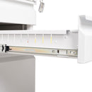 Contemporary Black 3 Drawer Mobile Filing Cabinet With Lock, Metal Office Storage For Legal / Letter Size