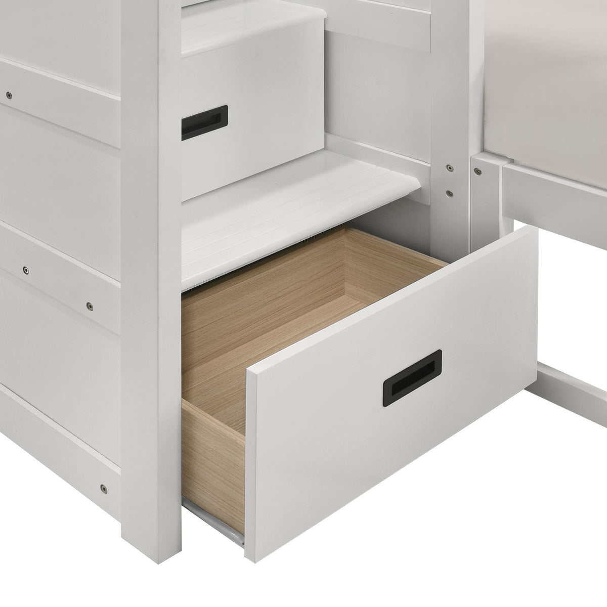 Sami Step Bunk With Left Headboard in Dark Brown by Elements International, view 30