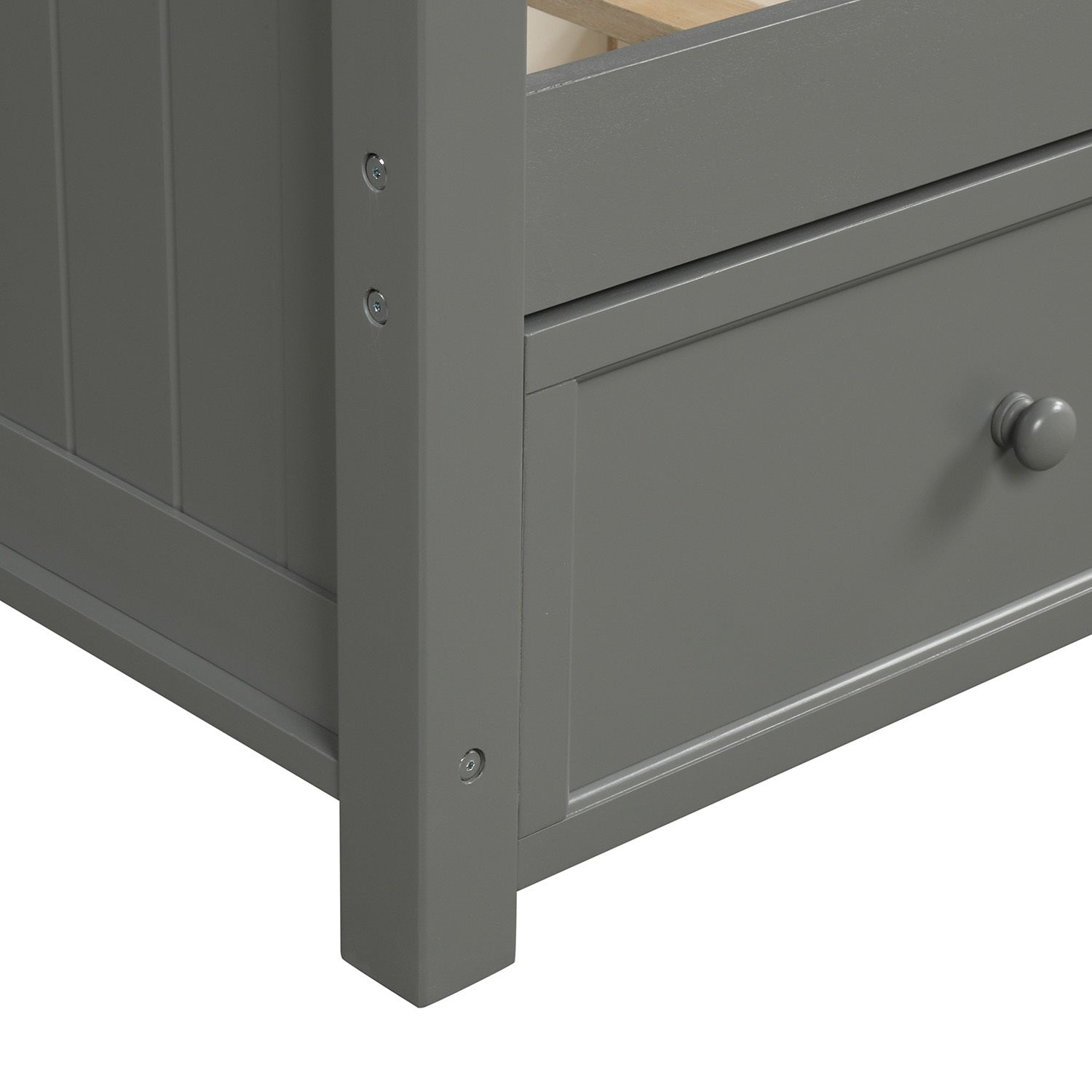 Wood Daybed with Three Drawers ,Twin Size Daybed,No Box Spring Needed ,Gray - Atlantic Fine Furniture Melbourne FL