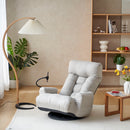 Adjustable Swivel Lounge Chair With 360 Degree Rotating Seat And Headrest Support