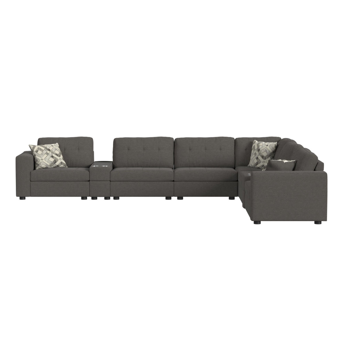 Options One Living Room Set Sectional in Blue by Elements International, view 37