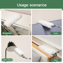 Long Handle Duster With Extension Bar, Home Dust Collector - White