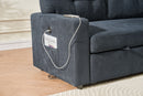 Reversible Sofa Couch Sleeper With Pull Out Bed And USB Port