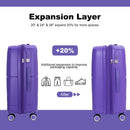Expandable Hardshell Suitcase Double Spinner Wheels Luggage Sets