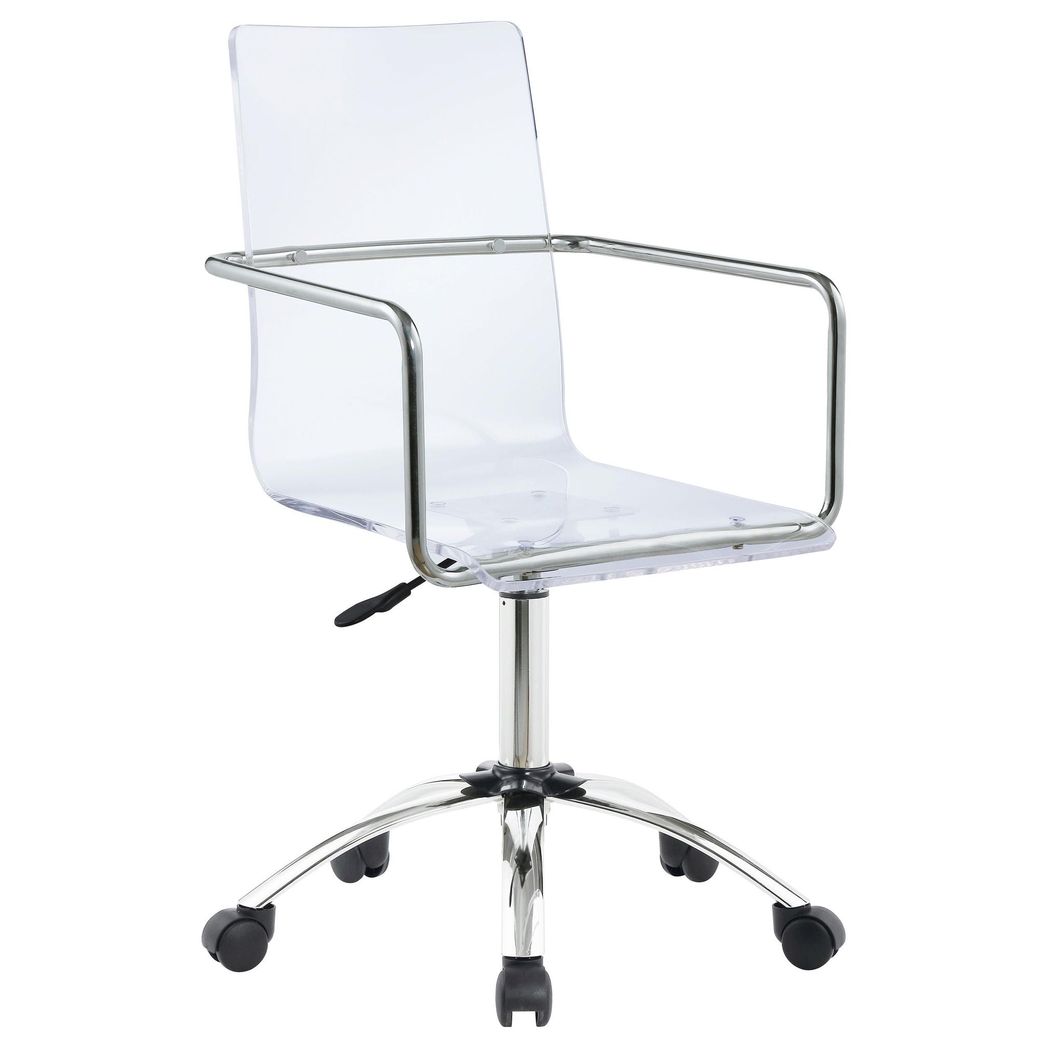Amaturo Acrylic Adjustable Home Office Desk Chair Clear - Atlantic Fine Furniture Melbourne FL