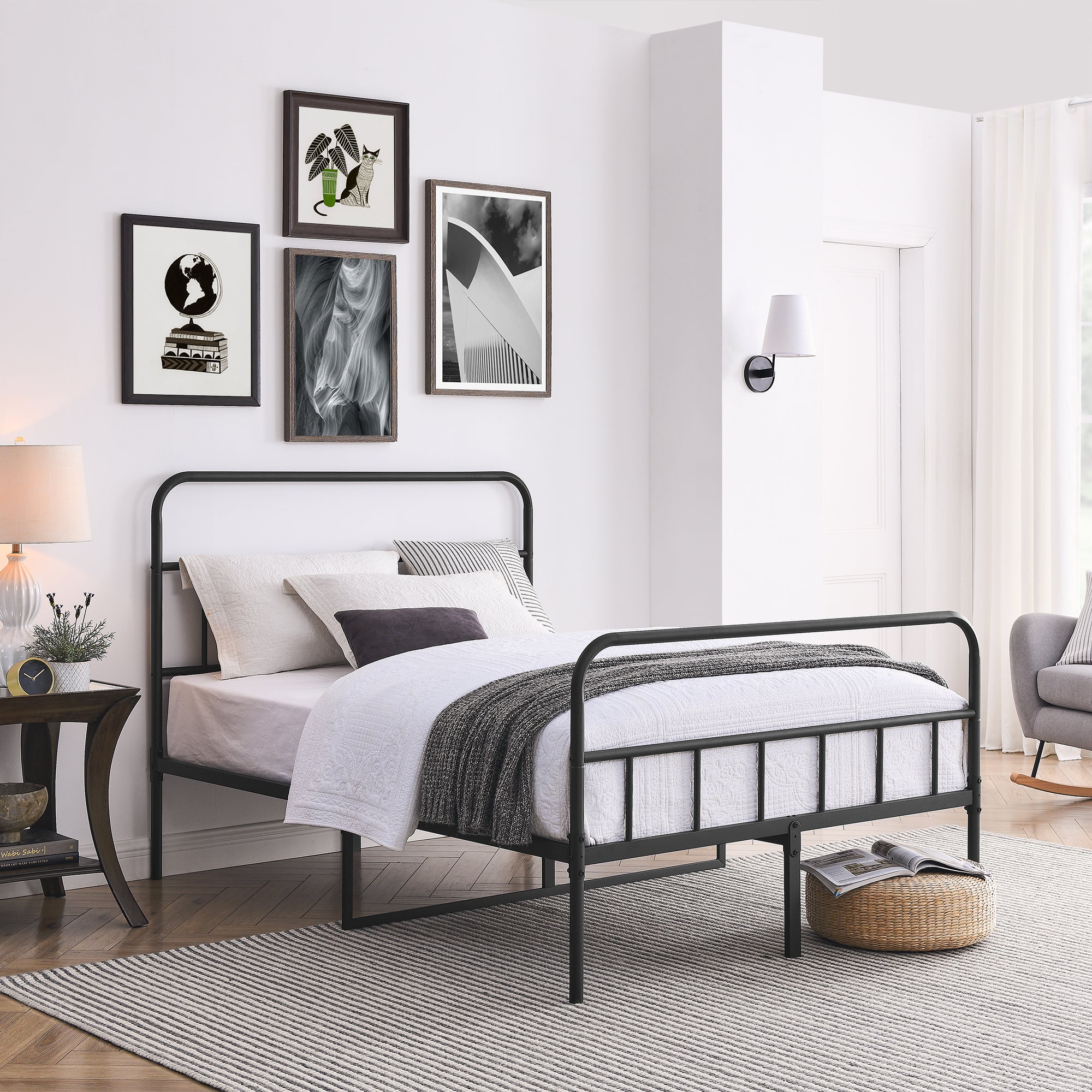 iron bed frame, metal bed frame, wrought iron bed frame, iron platform bed frame, iron canopy bed frame, iron twin bed frame, iron queen bed frame, iron king bed frame, iron double bed frame, iron sin - Atlantic Fine Furniture Melbourne FL
