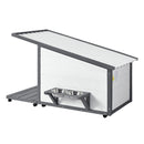 Modern Design Outdoor Dog House With Food Bowl And Wheels Pine - Gray / White