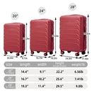 3 Pieces Set 20" / 24" / 28" Spinner Wheel Luggage With Combination Lock