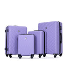 Luggage 4 Piece Lightweight Suitcase With Rotating Wheels With Tsa Lock,