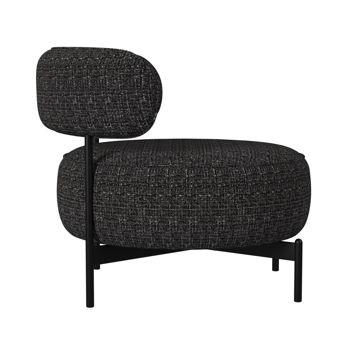 Antonia Swivel Chair in Heron Black by Elements International, view 8