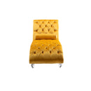 Velvet Chaise Lounge Indoor, Button Tufted Upholstered Chaise Lounge Chair With Pillow