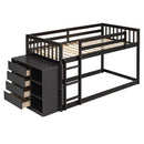 Bunk Bed With 4 Drawers And 3 Shelves