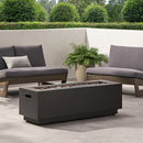 Modern Rectangular Iron Fire Pit 50,000 Btu