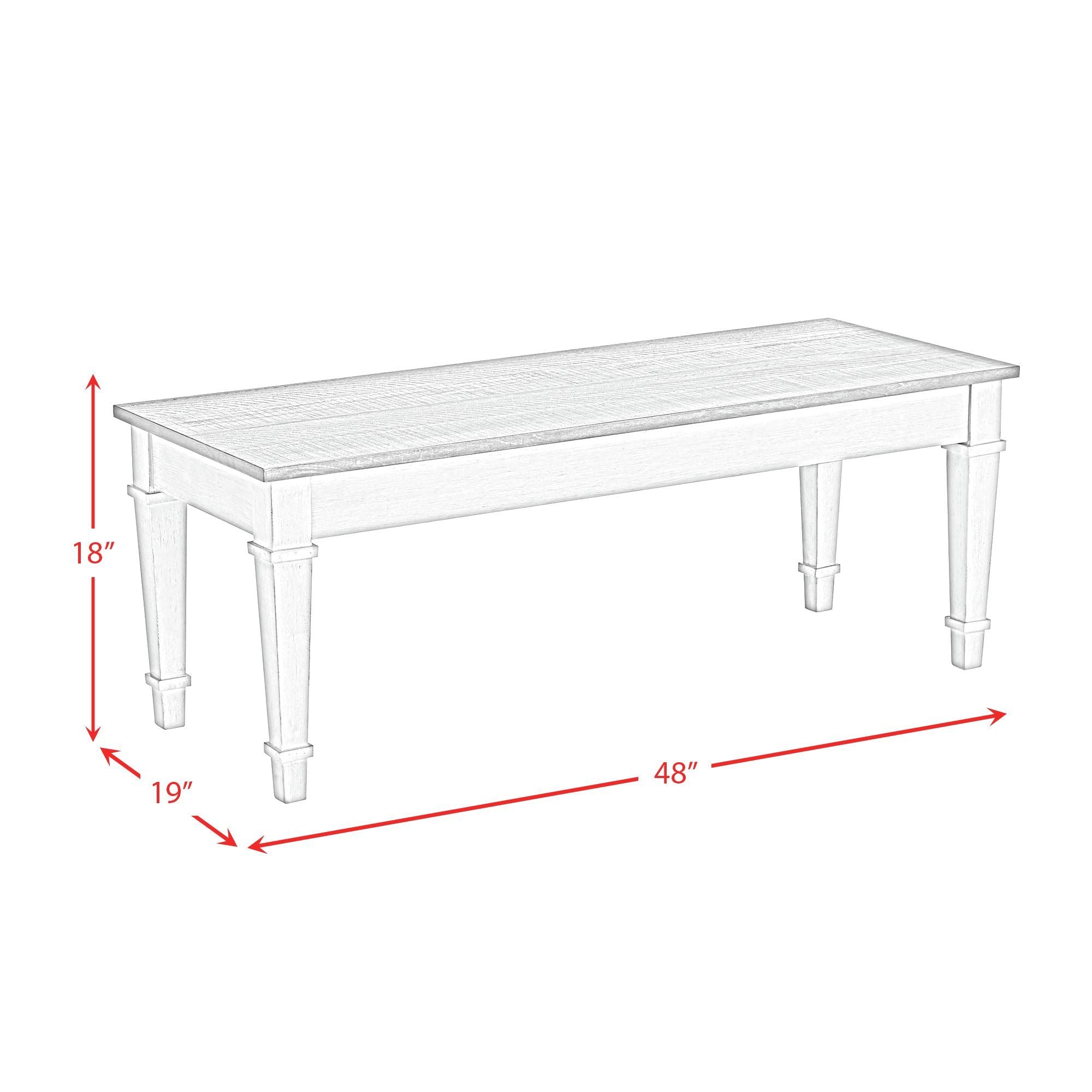 Farmington - Storage Dining Bench - Medium Brown And Washed Stone