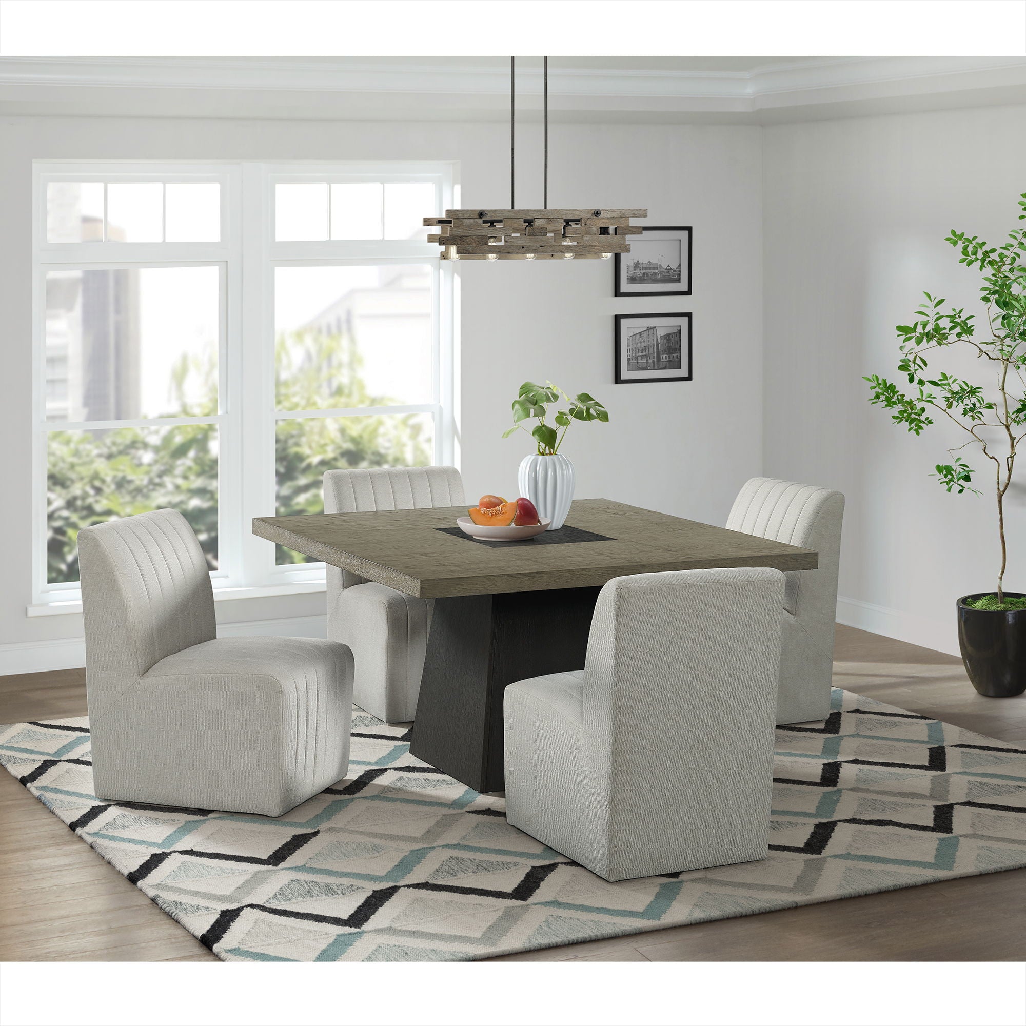 Jemma Standard Height Dining Set in Light Brown by Elements International