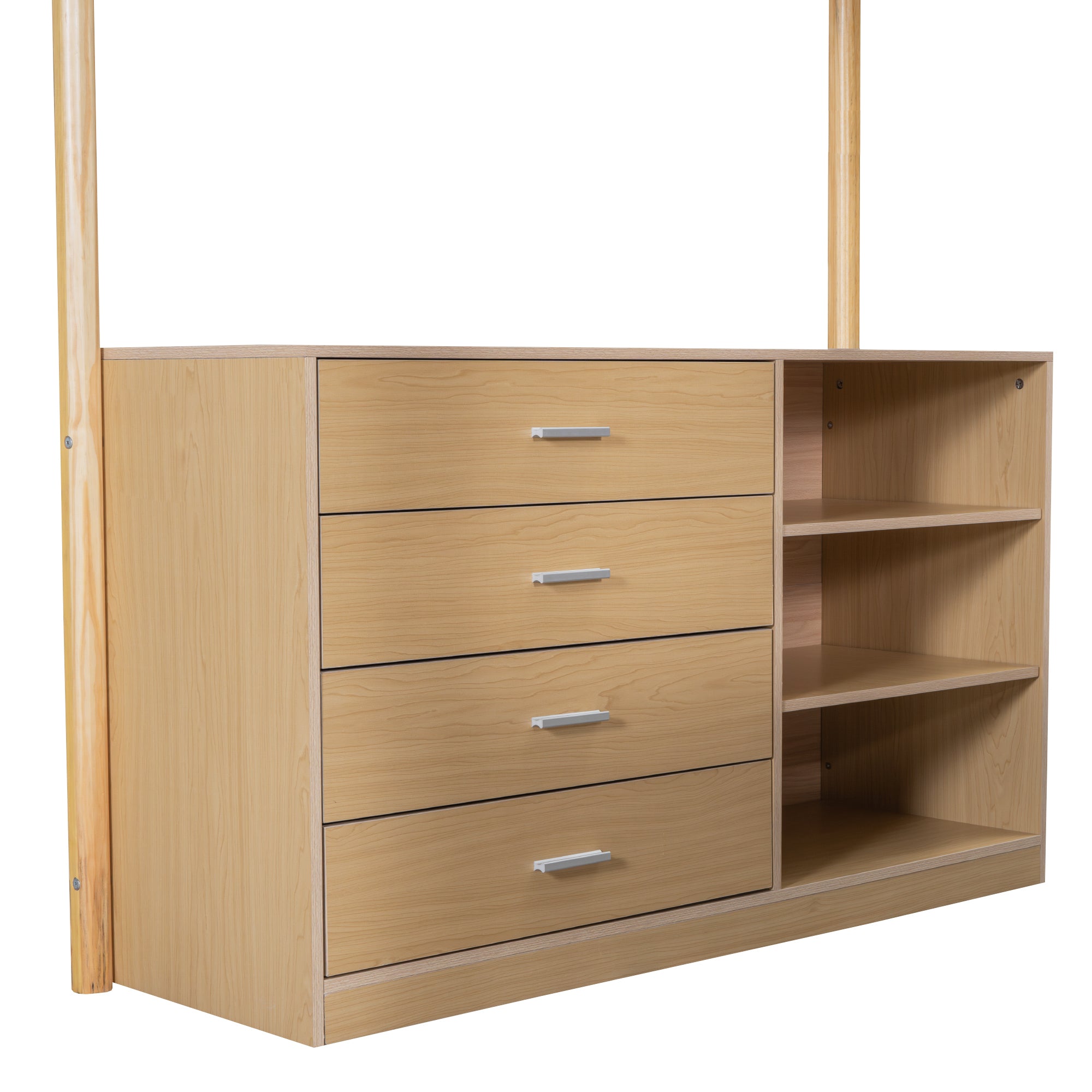 Full Size Teddy FleeceLoft Bed Wood Bed, Natural - Atlantic Fine Furniture Melbourne FL