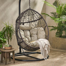 Kylie - Boho Style Hanging Basket Chair Rattan With Water Resistant Cushions