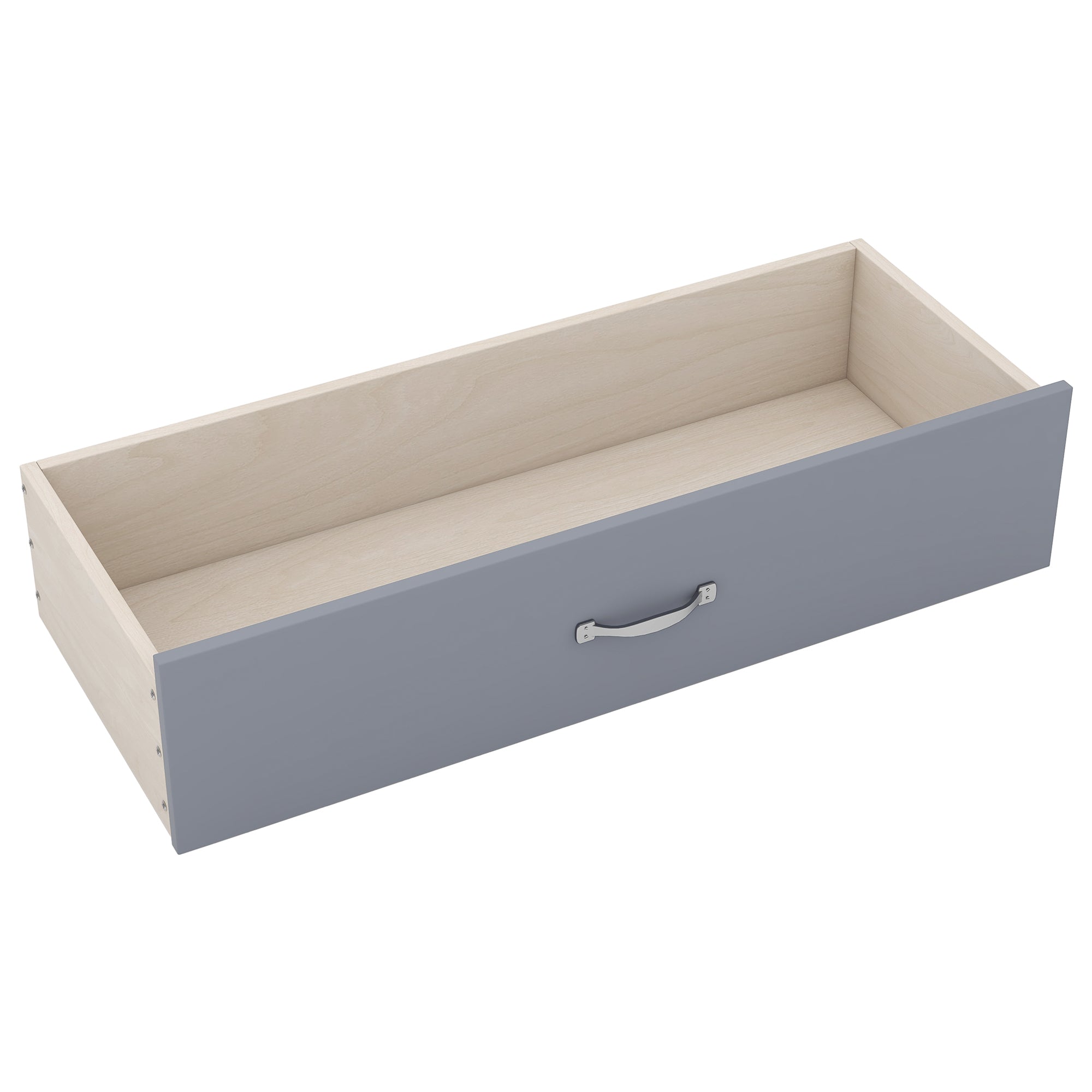 Full Size Platform Bed with Drawers and Storage Shelves, Gray - Atlantic Fine Furniture Melbourne FL