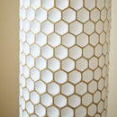 3 Piece Set Gorgeous Home Decoration Large Glazed Floor Vase Decoration Home Droplet Shaped - Gold / White