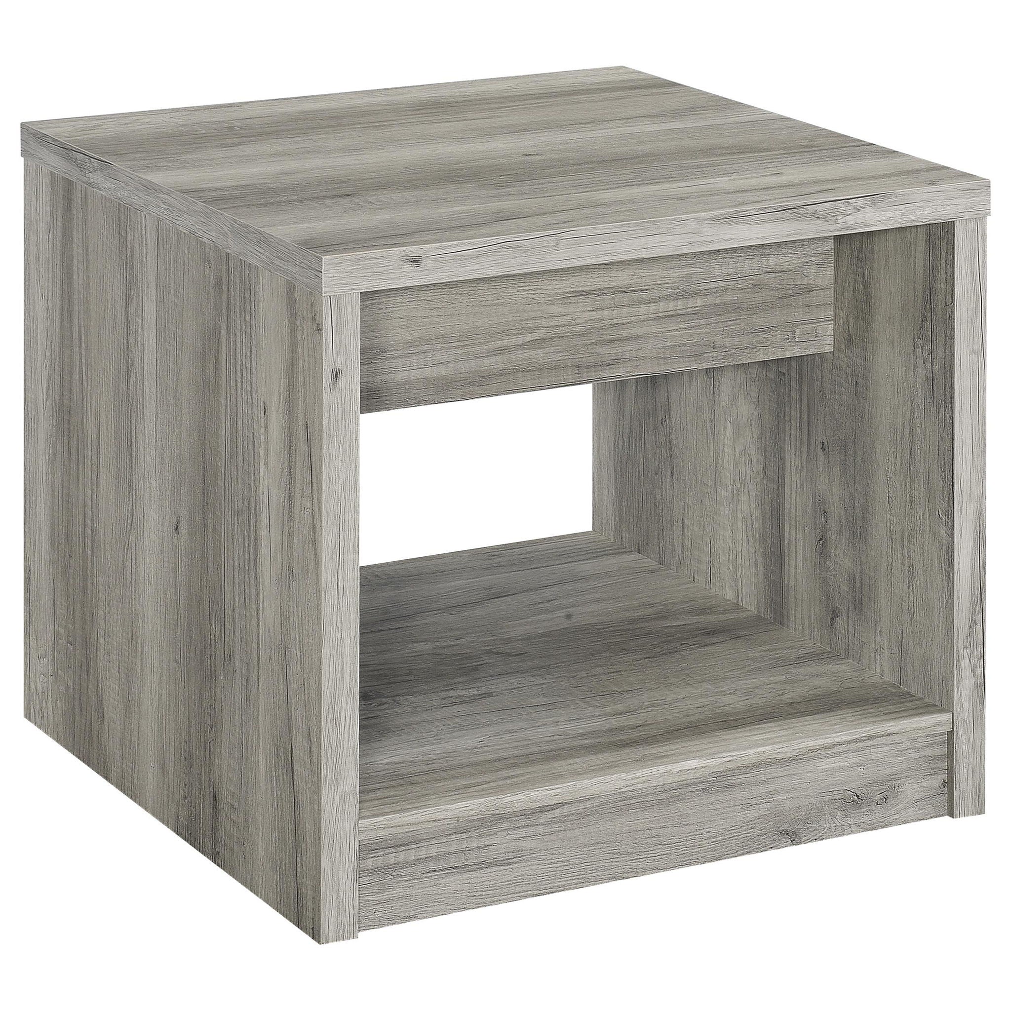 Felix 2-piece Coffee and End Table Set Grey Driftwood - Atlantic Fine Furniture Melbourne FL