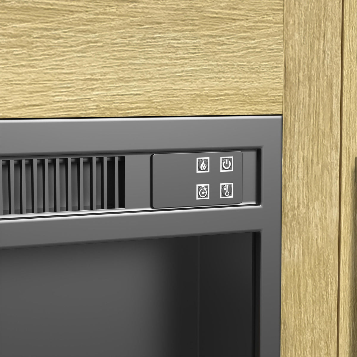 Ridgemont Complete Fireplace Cabinet in Black by Elements International, view 15