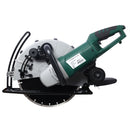 Portable Electric Corded Circular Concrete Saw 14" Wet / Dry Cutter 2600W Green Steel With Water Line & Guide Roller - Green