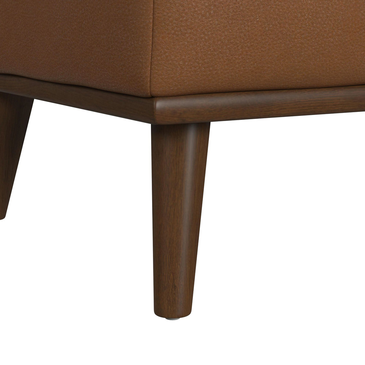 Destiny Ottoman With Wood Base in Dark Brown by Elements International, view 10