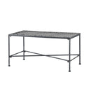 Luna - Outdoor Iron Coffee Table - Black Brush Silver