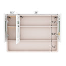 Aluminium Medicine Cabinet Mirror, With 3 Colors LED Light And Defogging Function - Khaki