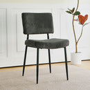 Modern Upholstered Dining Chair With Metal Legs